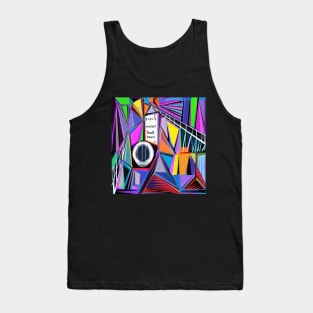 Spools of Eclectic Colors, Pin, Tote, Mug Tank Top